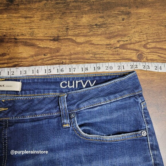 Slink Jeans 20 Curvy Straight High Rise Tummy Control Medium Dark Wash - Picture 8 of 14